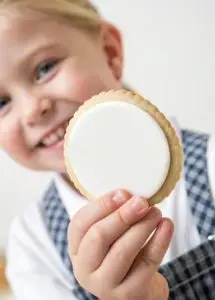 round shaped branded cookie